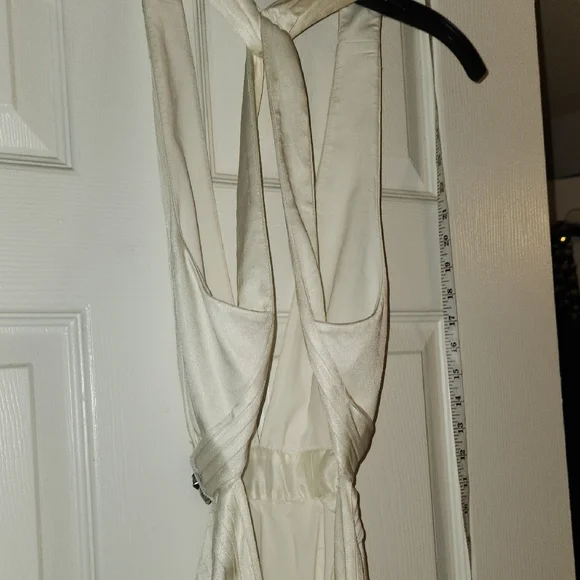 BCBGMaxAzria Cream Dress with Pleated Detail - Picture 2 of 5